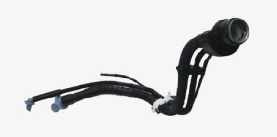 Plastic fuel filler pipes