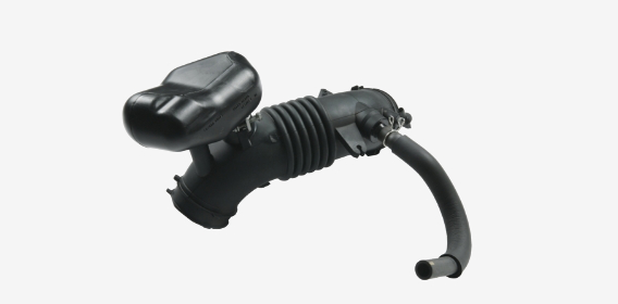 Air cleaner hose with resonator